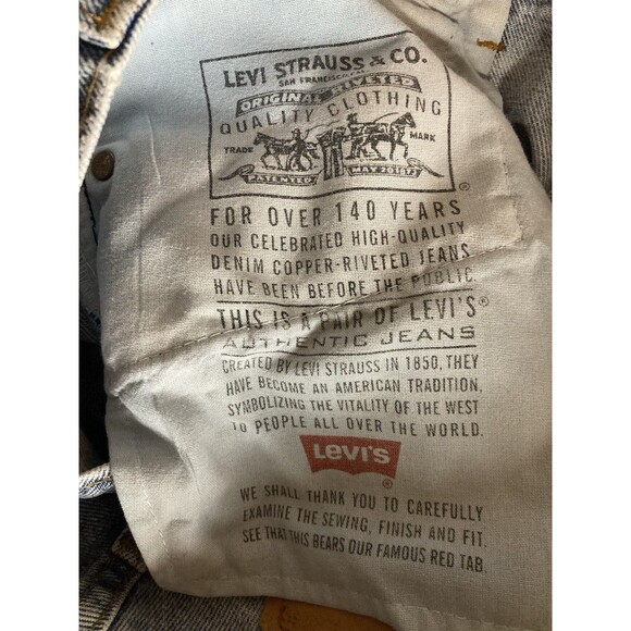 VTG 90s Levi's 550 Relaxed Fit Tapered Leg Jeans Red Tab Women's 11 JR M 30X30.5 - Picture 10 of 16